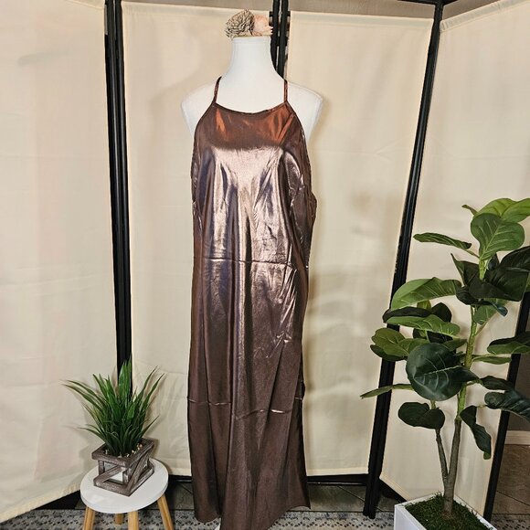 Free People Dresses & Skirts - NWT Free People Sunset Satin Midi Size Large